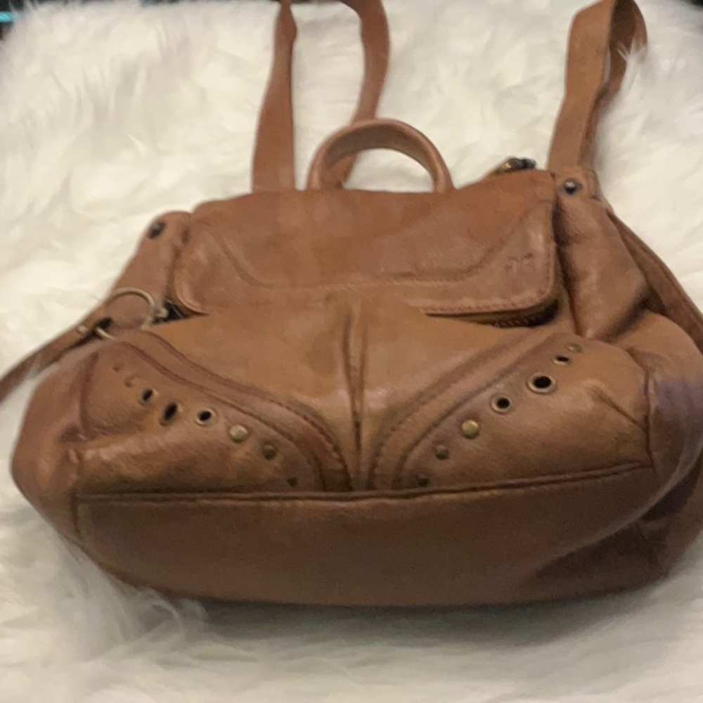Frye  Zurich leather backpack brown/ new condition. No flaws smoke free